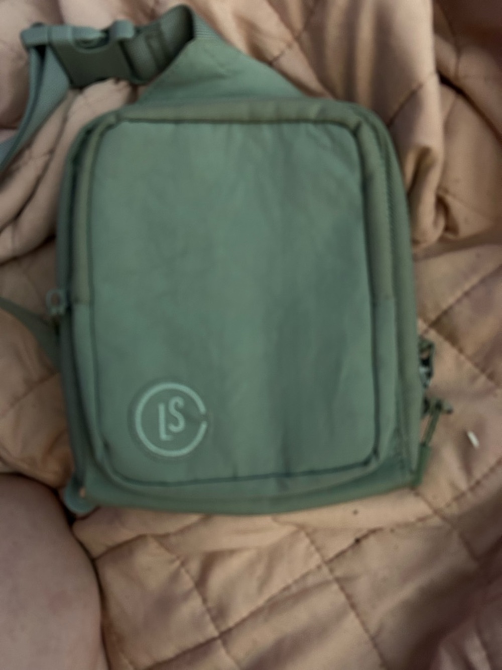 Lightweight Sling Belt Bag in Sage Green